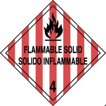 Accuform BILINGUAL DOT PLACARD HAZARD CLASS 4 MPLSP6MG50